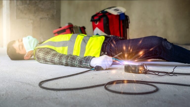 Construction,Workers,Carelessly,Connect,Wires,Causing,Unconscious,Electric,Shocks.,Accident